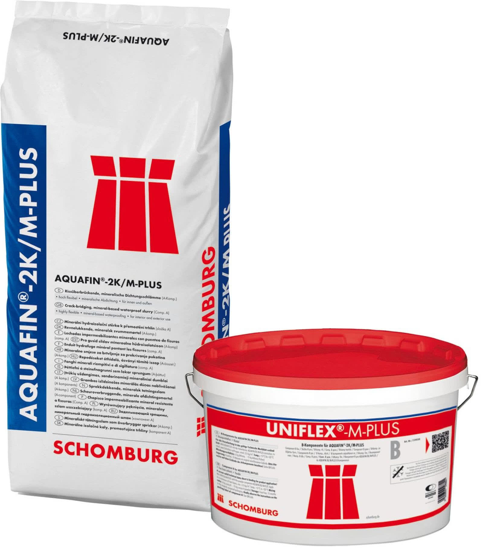 Mineralna zaprawa hydroizolacyjna AQUAFIN®-2K/M-PLUS. fot. SCHOMBURG Mineralna zaprawa hydroizolacyjna AQUAFIN®-2K/M-PLUS. fot. SCHOMBURG